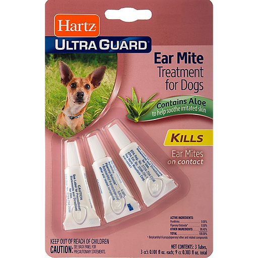 Hartz Ear Mite Treatment, For Dogs 3 ea