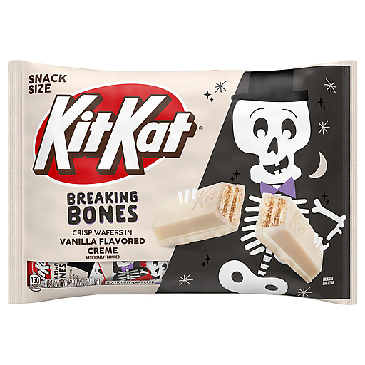 Kit Kat Breaking Bones Snack Size Crisp Wafers In Vanilla Flavored Creme 10.29 oz