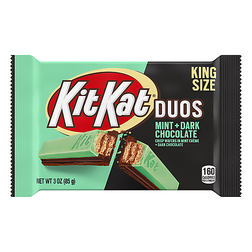 Kit Kat Wafers, Mint + Dark Chocolate, Duos, King Size - 3 oz