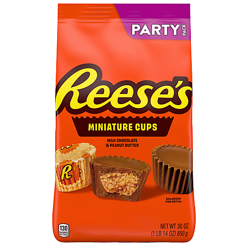 Reese's Milk Chocolate & Peanut Butter Miniature Cups Party Pack 30 oz