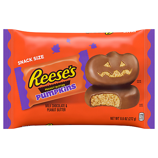 Reese's Pumpkins Milk Chocolate & Peanut Butter Snack Size 9.6 oz