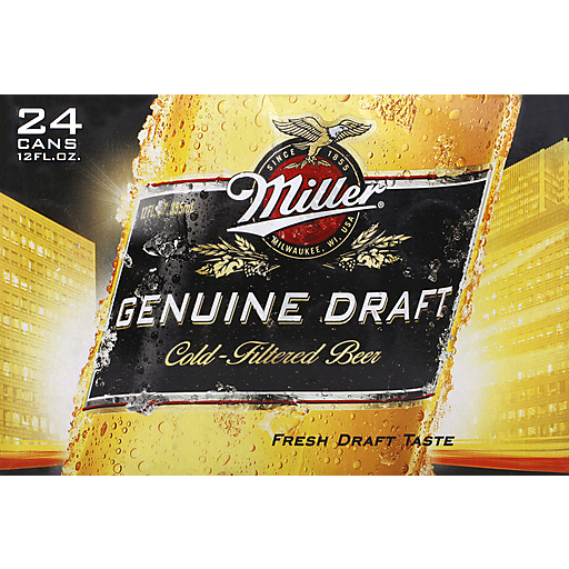 Miller Genuine Draft Beer, Cold Filtered 24 ea | Lagers | Miller and ...