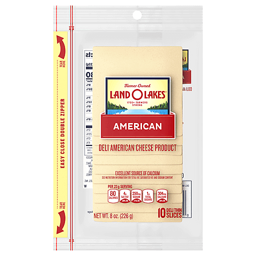 Land O Lakes Cheese Slices, Deli Thin, American