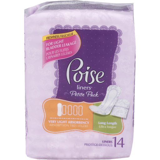 Poise Liners, Long Length, Very Light Absorbency, Feminine Care