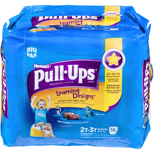 Huggies Pull-Ups Training Pants For Boys Learning Designs Size 4T-5T 56  Count - Voilà Online Groceries & Offers