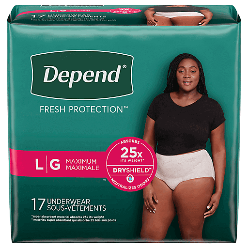 Depend® FIT-FLEX® Womens Absorbent Underwear, Large, Blush #53743