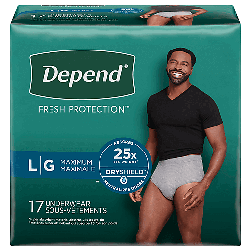 Depend Underwear, Maximum, Large 17 Ea, Feminine Care