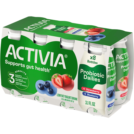 Activia Dailies Strawberry Blueberry 8 Pack