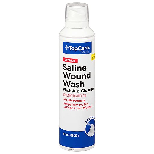 Saline solution to shop clean dog wounds