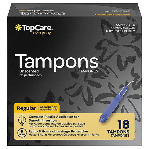 Top Care Regular Tampon-Plastic Applctr