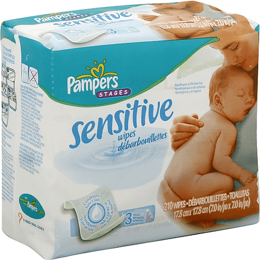 Shops pampers sensitive baby wipes