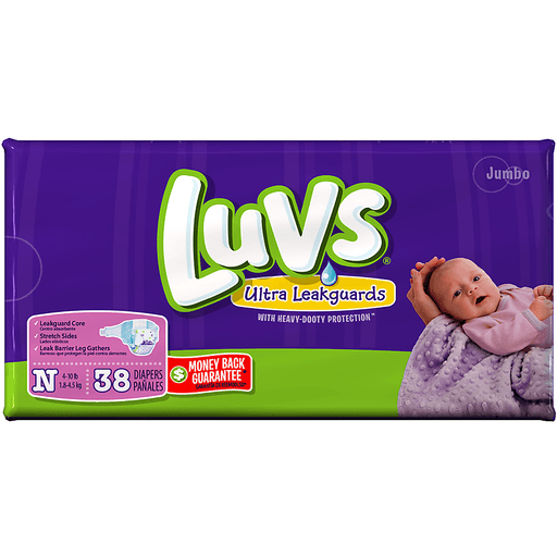 Luvs ultra leakguards jumbo pack newborn diapers 38 cheap ct pack