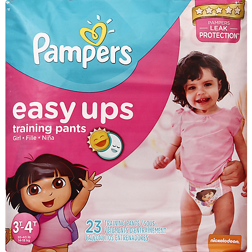 Pampers Easy Ups Girls Size 3T-4T Training Pants 23 ct Pack
