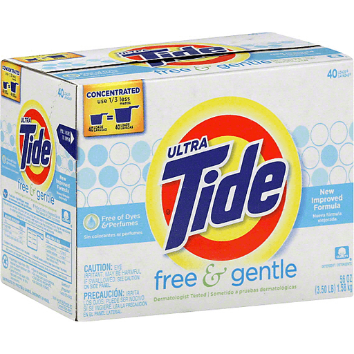 Tide free on sale and gentle POWDER 2 boxes