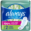 Always Always Ultra Thin Pads With Wings, Size 2, Long Super, 32 Count 32 Ct
