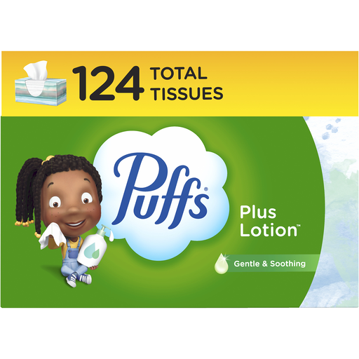 Puffs Facial Tissue Plus Lotion, 1 Count 124 ct