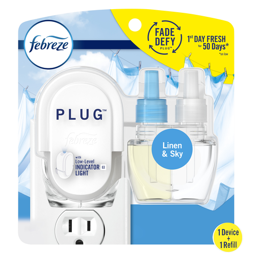 Febreze Febreze Plug In Air Freshener Scented Oil Kit L&S, Warmer + 1 Refill 0.87 fl oz