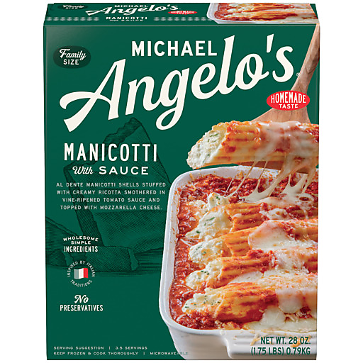 Michael Angelo's® Manicotti With Sauce Frozen 28.000 oz