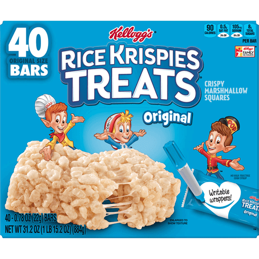 Klg Rice Krispies Treats 40 Ct | Snack Bars, Fruit Snacks & Pudding ...