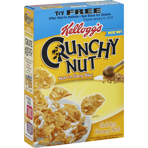 Kellogg's Crunchy Nut Golden Honey Nut Cereal 14.1 oz