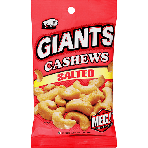 Giants Cashews, Salted, Mega Sized | Prepared Candy & Nuts | Market Basket