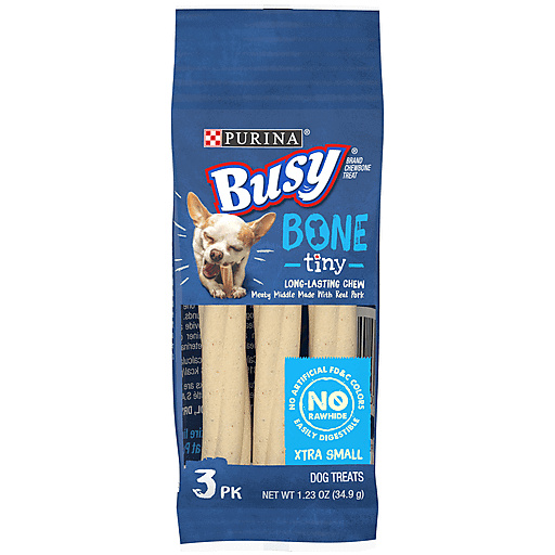 Purina Busy Toy Breed Dog Bones, Tiny, 60 Ct. Pouch