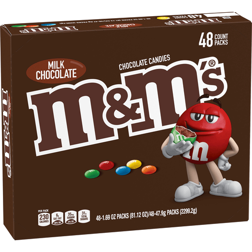 M&M's M&M'S Milk Chocolate Candy, Full Size, 1.69 oz Bag
