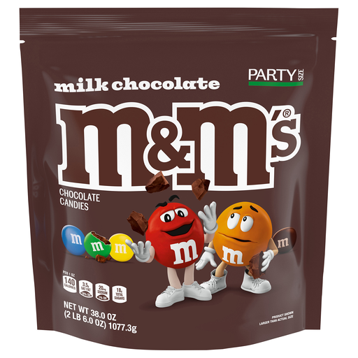 M&M's Milk Chocolate Chocolate Candies Party Size 38 oz
