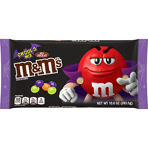 M&M'S Ghoul's Mix Milk Chocolate Halloween Candy Bag, 10oz, Cookies