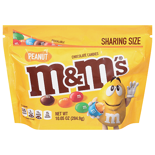 M&M's Chocolate Candies, Peanut, Sharing Size 10.05 Oz | Packaged 