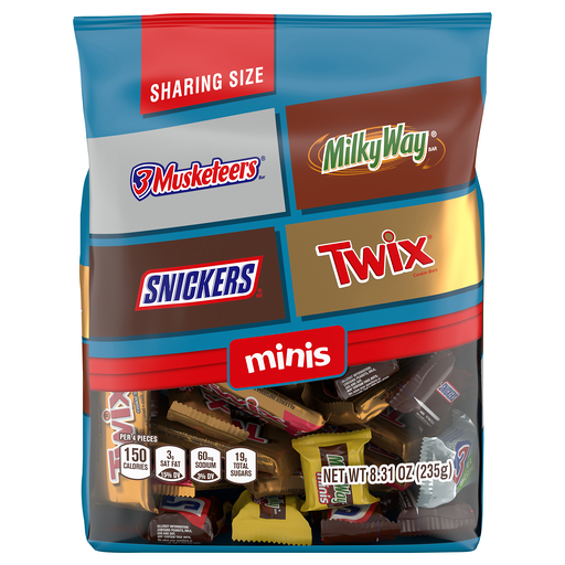 Mars Wrigley Assortment Minis Candy Sharing Size 8.31 oz