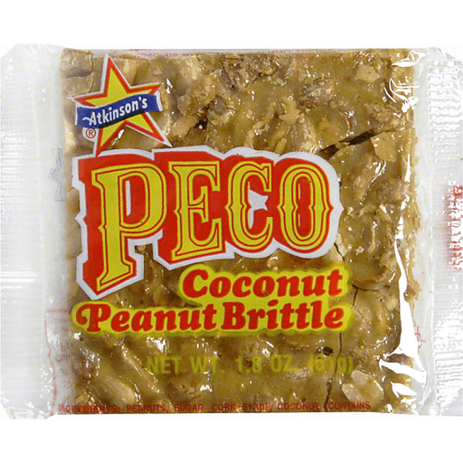 Atkinsons Peco Peanut Brittle Bar Coconut Packaged Candy