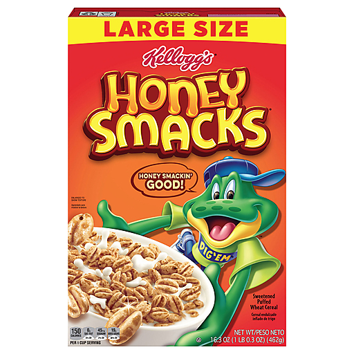 Honey Smacks Cereal Large Size 16.3 oz