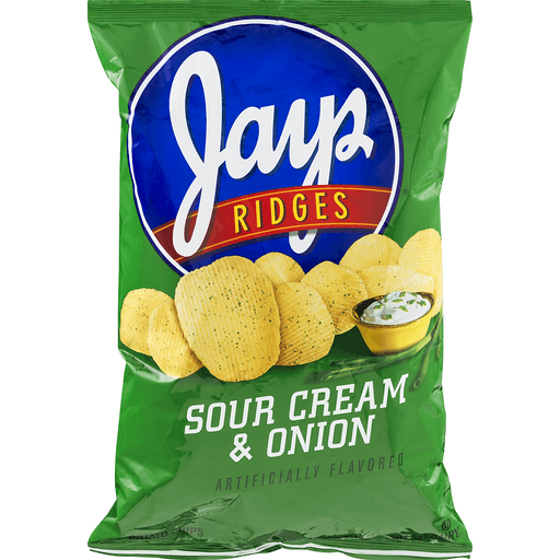 Jays Potato Chips, Sour Cream and Onion Ridges, 10 Oz Bag | Potato ...