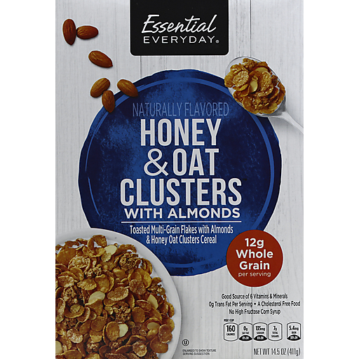 Essential Everyday Cereal, Honey & Oats Clusters, With Almonds