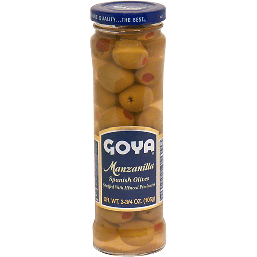 Goya Manzanilla Spanish Olives Stuffed With Minced Pimientos Pickles