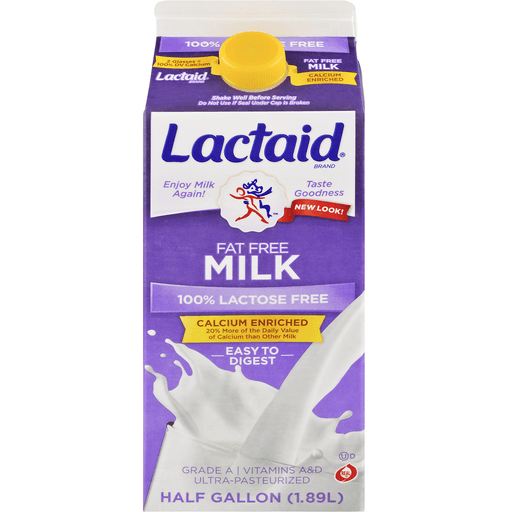 Lactaid Fat Free Calcium Enriched Milk, 64 Oz | Lactose Free | Sendik's ...