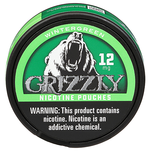 Grizzly Wintergreen 12 Mg Nicotine Pouches 20 ea