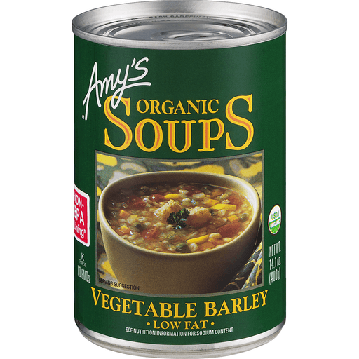 Amy's Soups, Organic, Low Fat, Vegetable Barley 14.1 oz | Canned Goods ...