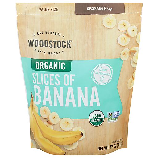 Woodstock Organic Frozen Sliced Bananas Case