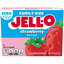 Jell O Low Calorie Zero Sugar Strawberry Gelatin Dessert Family Size 0.6 Oz