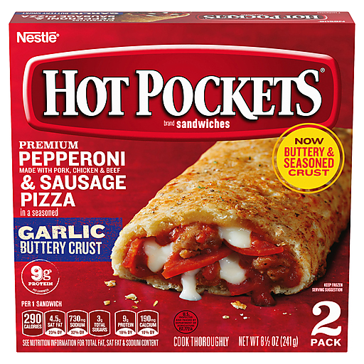 Hot Pockets Frozen Crispy Crust Premium Pepperoni Pizza - 9oz/2ct
