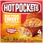 Hot Pockets Cheddar Flavor Blasted Crust Extra Cheesy Ham & Cheddar Sandwiches 4 Ea