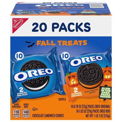Oreo Fall Treats Original/Boo Chocolate Sandwich Cookies 20 g