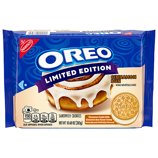 Oreo Cinnamon Bun Sandwich Cookies 10.68 oz