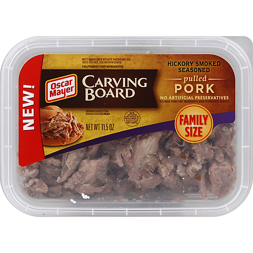 Oscar Mayer Pork, Pulled, Hickory Smoked Seasoned, Family Size 11.5 Oz ...