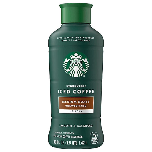 Starbucks Unsweetened Medium Roast Black Iced Coffee 48 fl oz