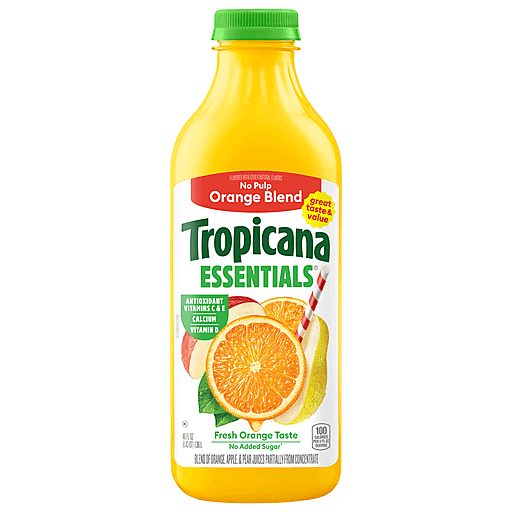 Tropicana Essentials Orange Blend No Pulp