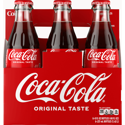 Coca Cola Soda Glass Bottles 8 fl oz