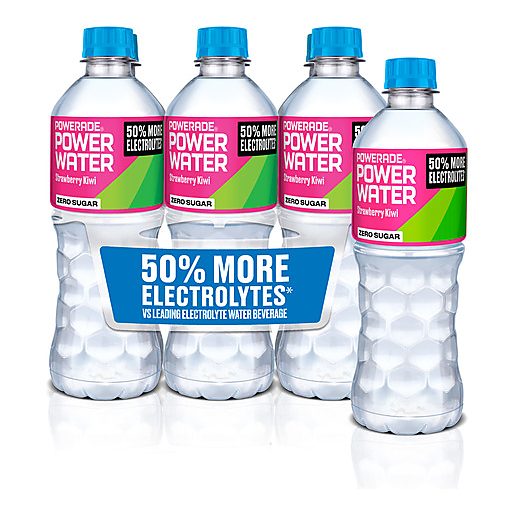 Powerade Zero Sugar Strawberry Kiwi Enhanced Water Bottles 16.9 fl oz